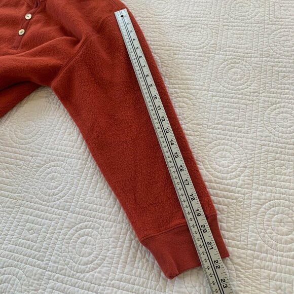 New Soft Surroundings Orange Fleece Cuddle Pullover PXL - Picture 9 of 12